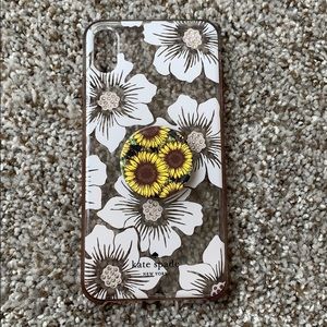 Kate Spade iPhone X case w/pop socket